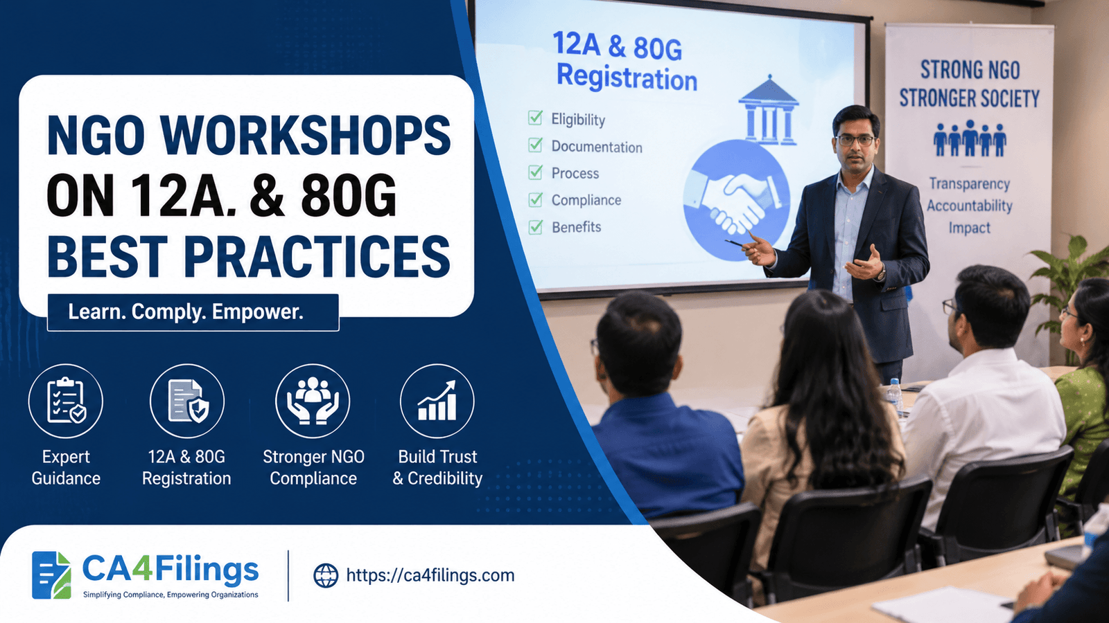 Hosting Workshops on 12A and 80G Registration: Best Practices for NGOs