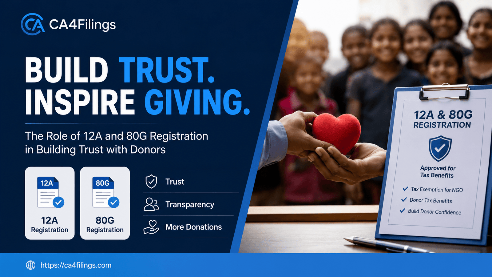 The Role of 12A and 80G Registration in Building Trust with Donors