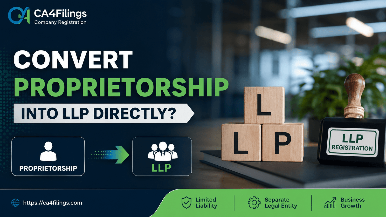 Can You Convert an Existing Proprietorship Into llp registration directly?
