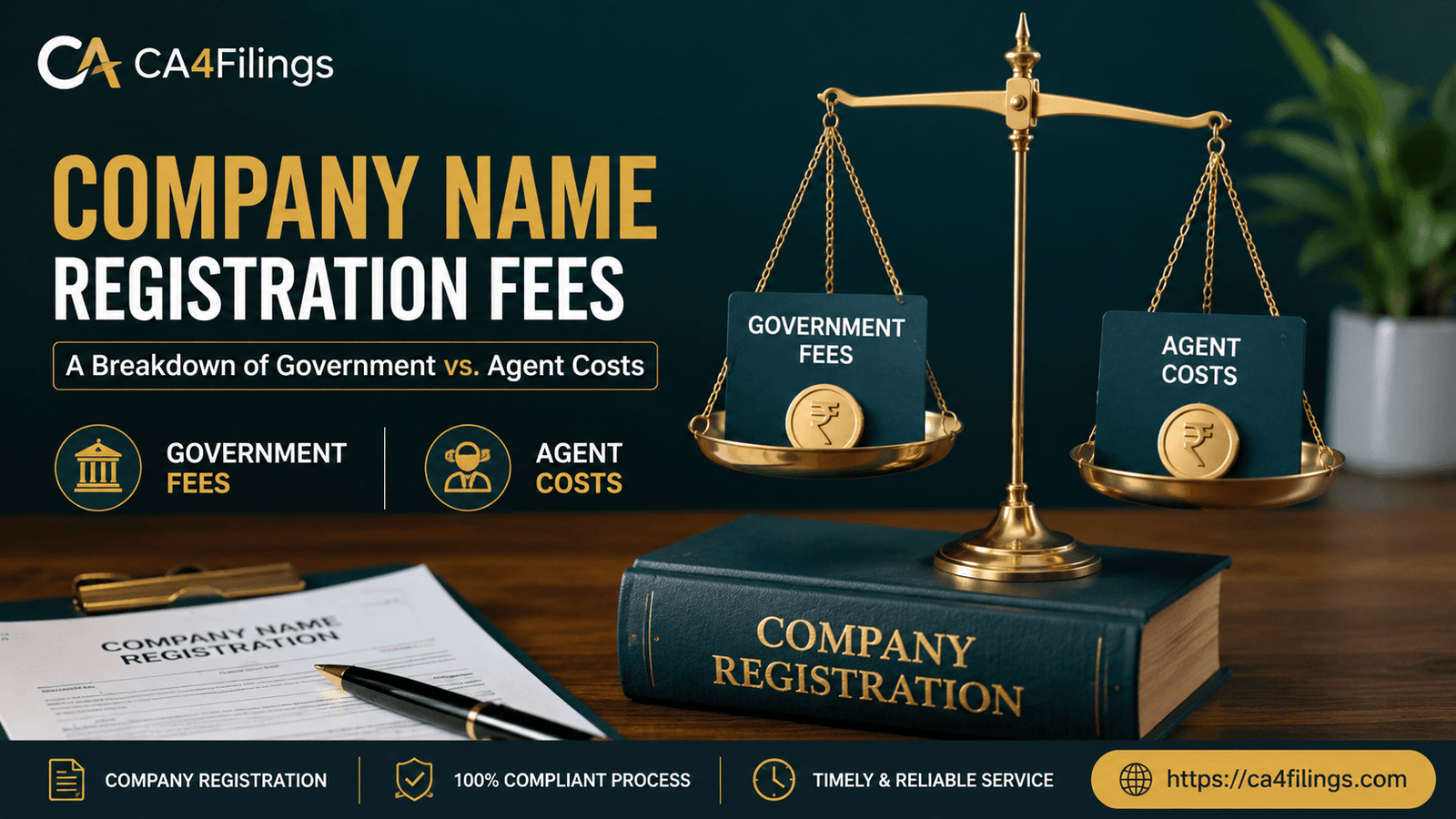 Company Name Registration Fees: A Breakdown of Government vs. Agent Costs