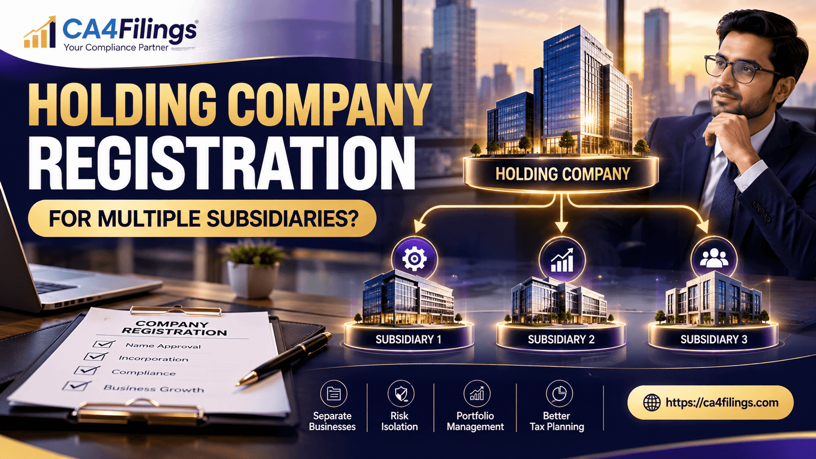 How Do You Register a Company as a Holding Company for Multiple Subsidiaries?