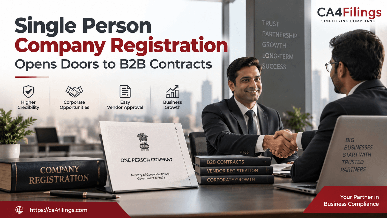 How Single Person Company Registration Attracts Corporate B2B Contracts