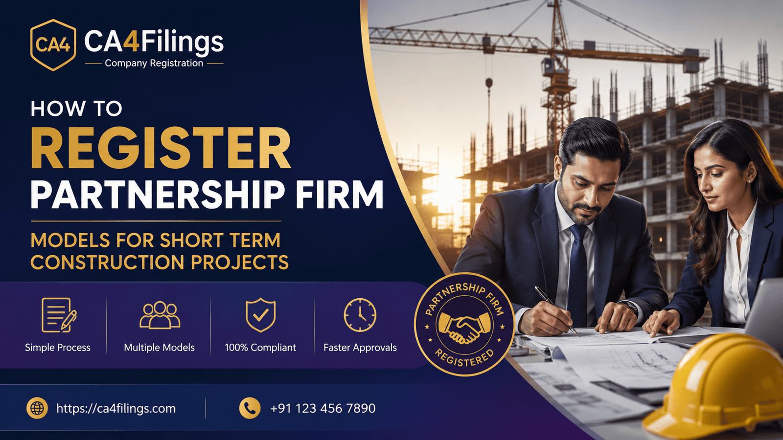 How to register partnership firm Models for Short Term Construction Projects