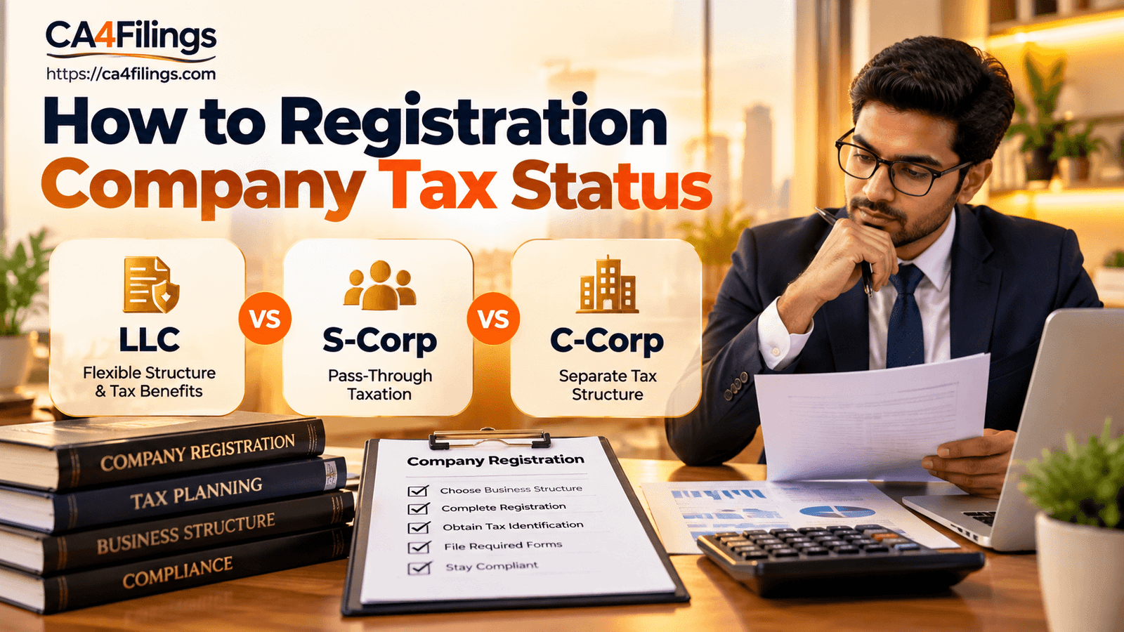 How to Registration Company Tax Status: LLC vs. S-Corp vs. C-Corp