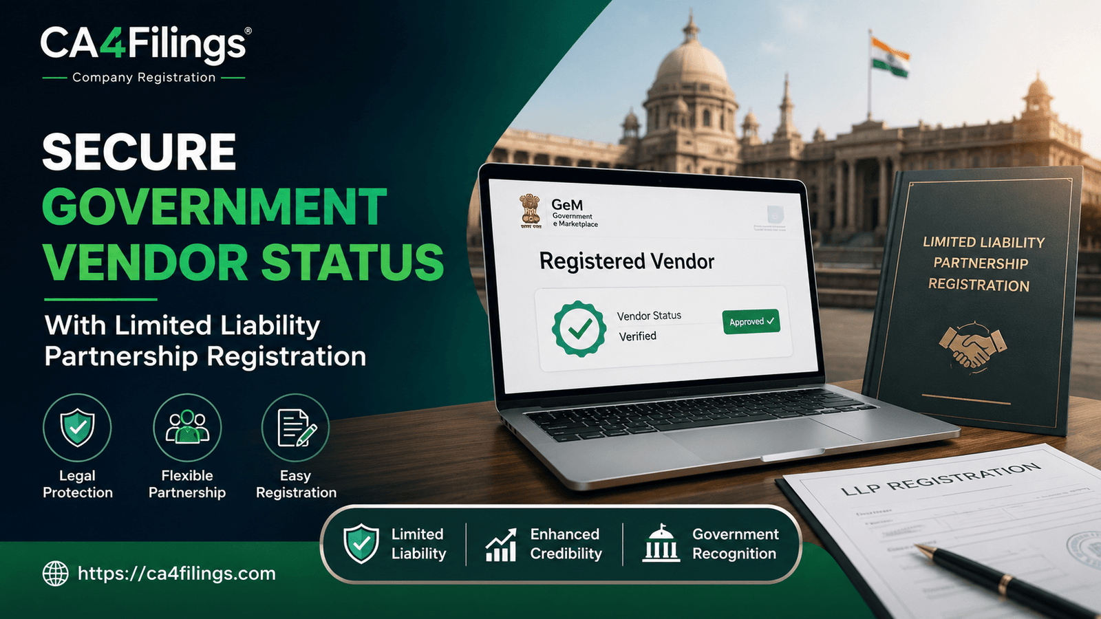 How to Secure an Government Vendor Status with limited liability partnership registration