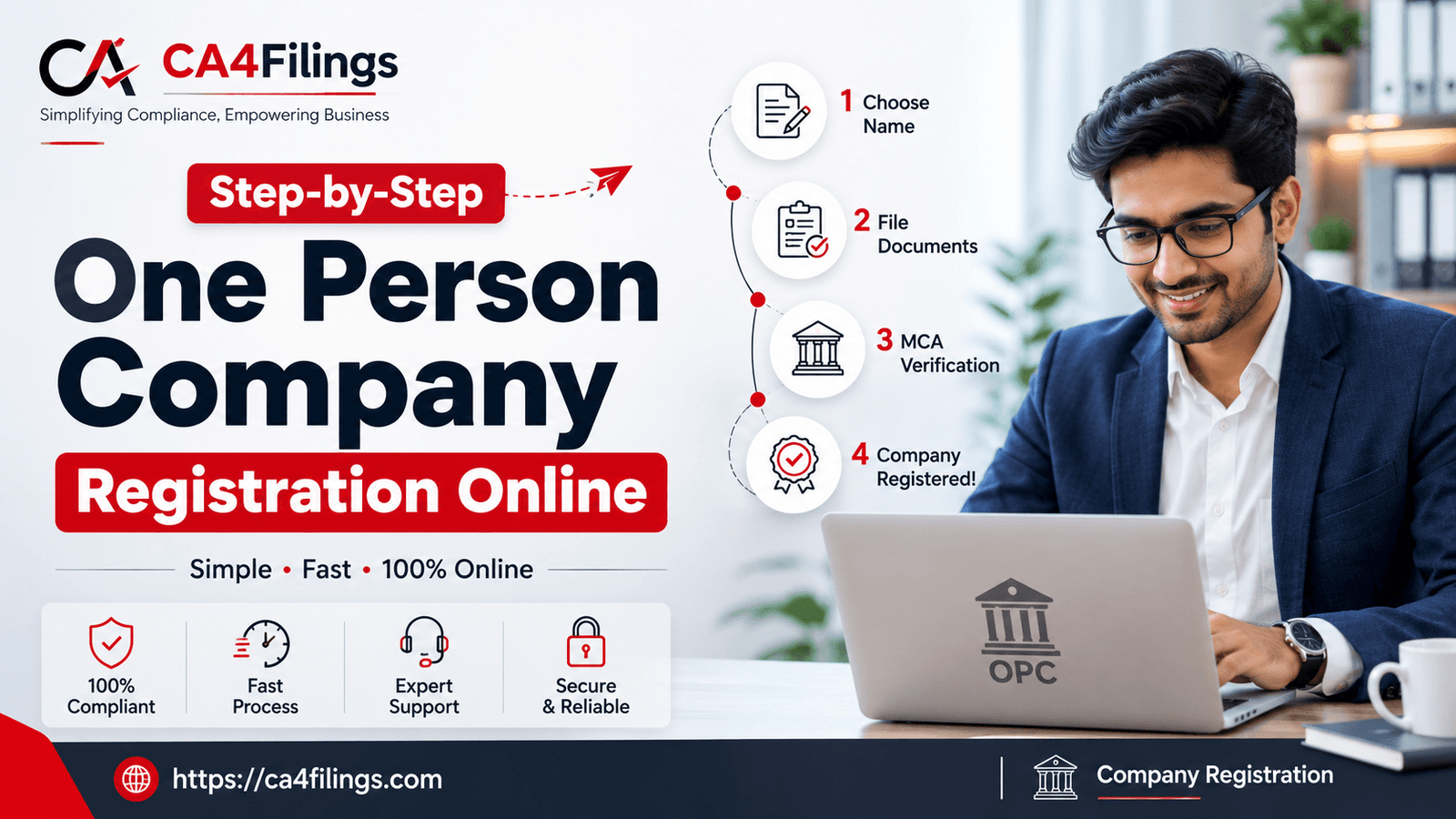 Step-by-Step Walkthrough for Online One Person Company Registration