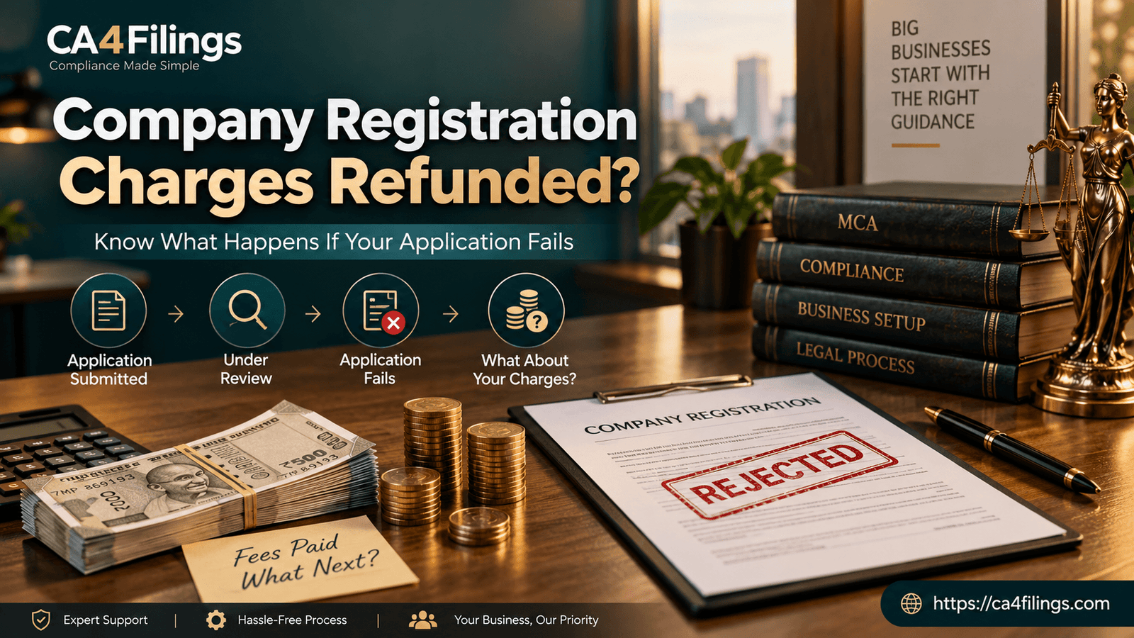 What Happens to Paid Company Registration Charges If an Application Fails?