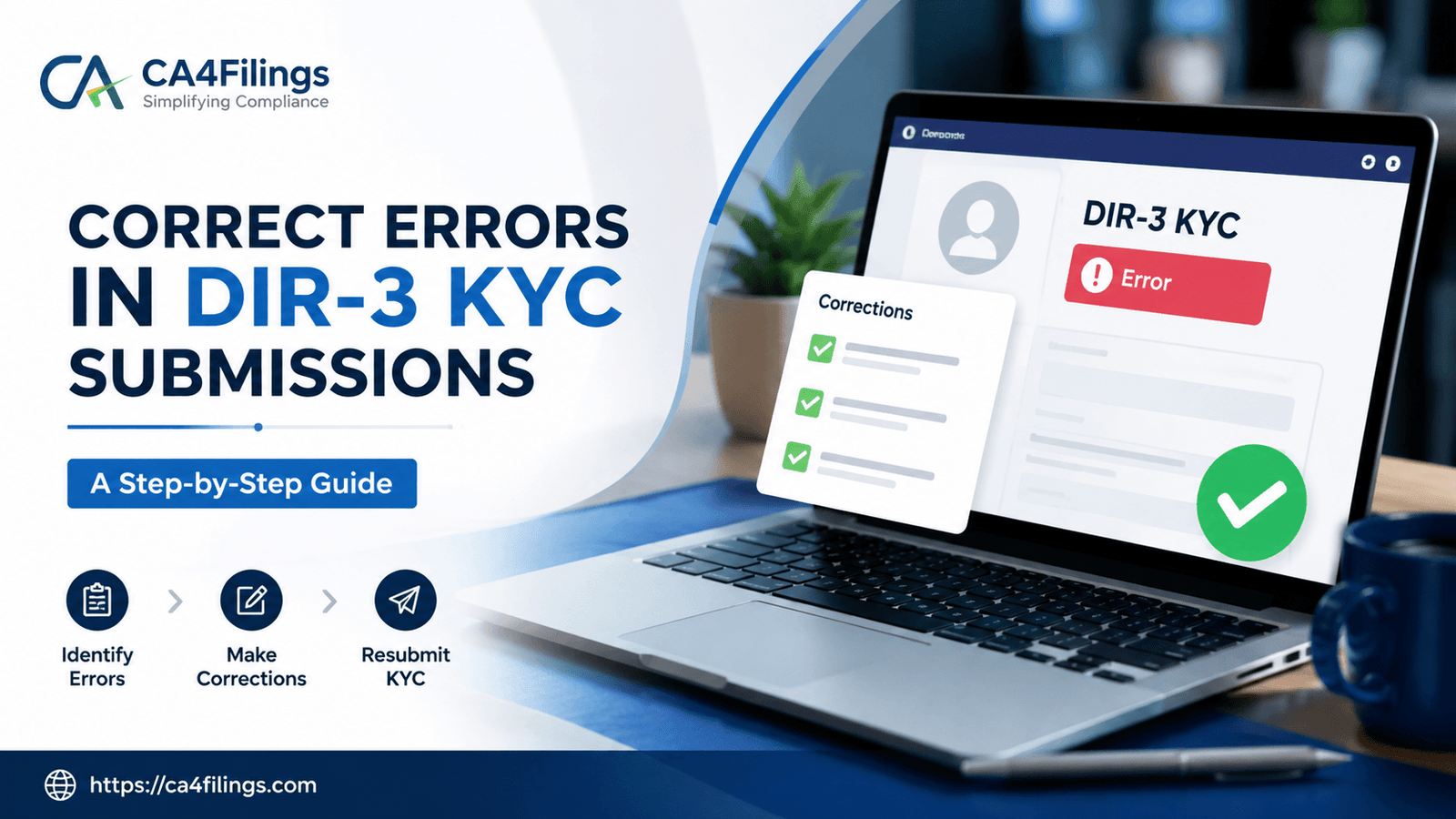How to Correct Errors in DIR-3 KYC Submissions