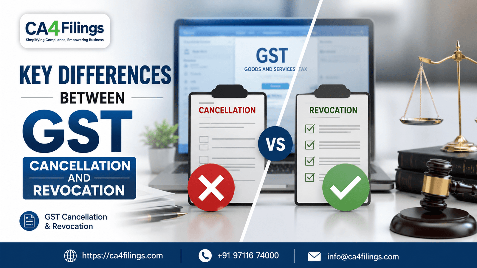 Key Differences Between GST Cancellation and Revocation