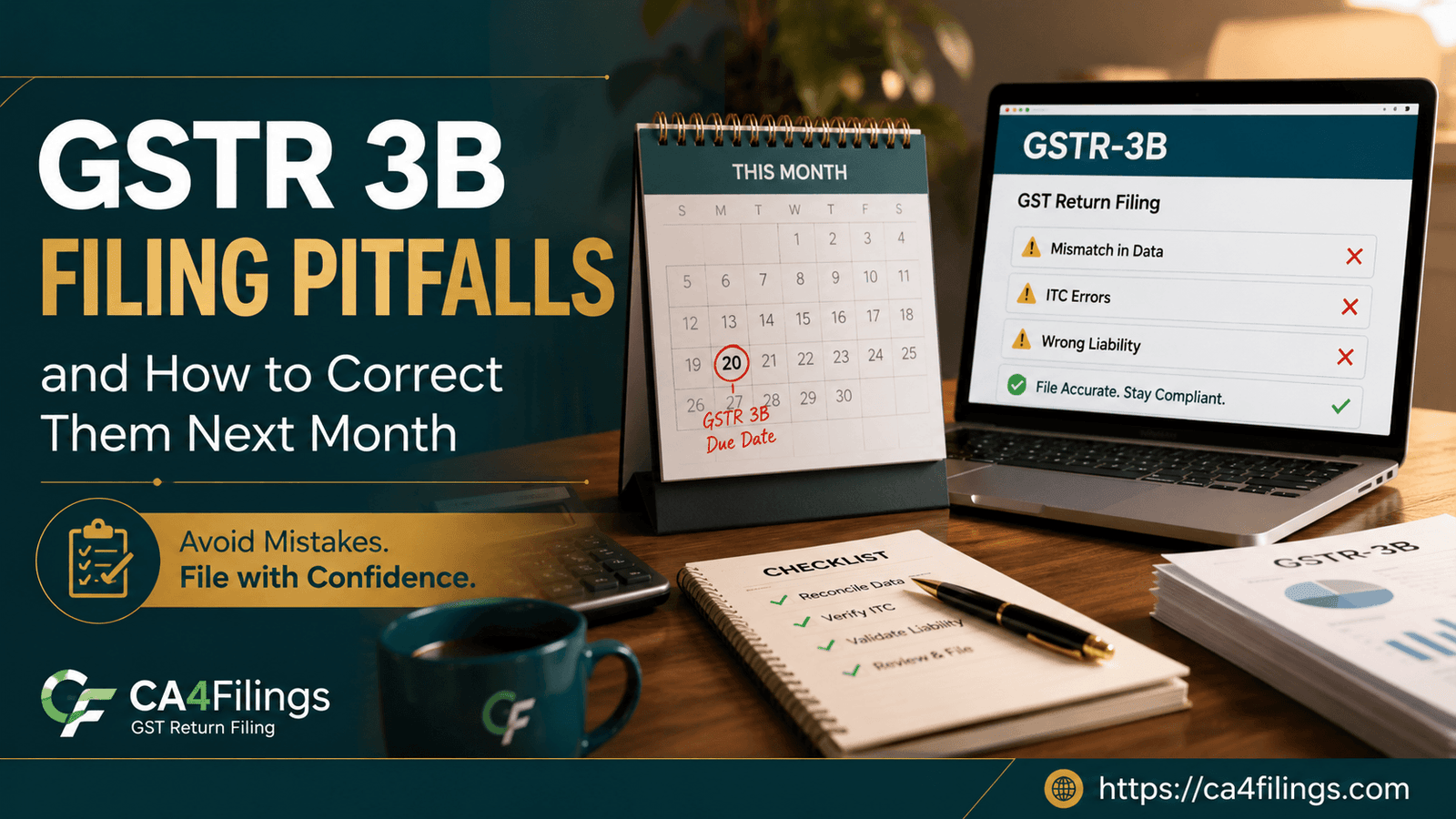 Common Pitfalls in GSTR 3B Filing and How to Correct Them Next Month