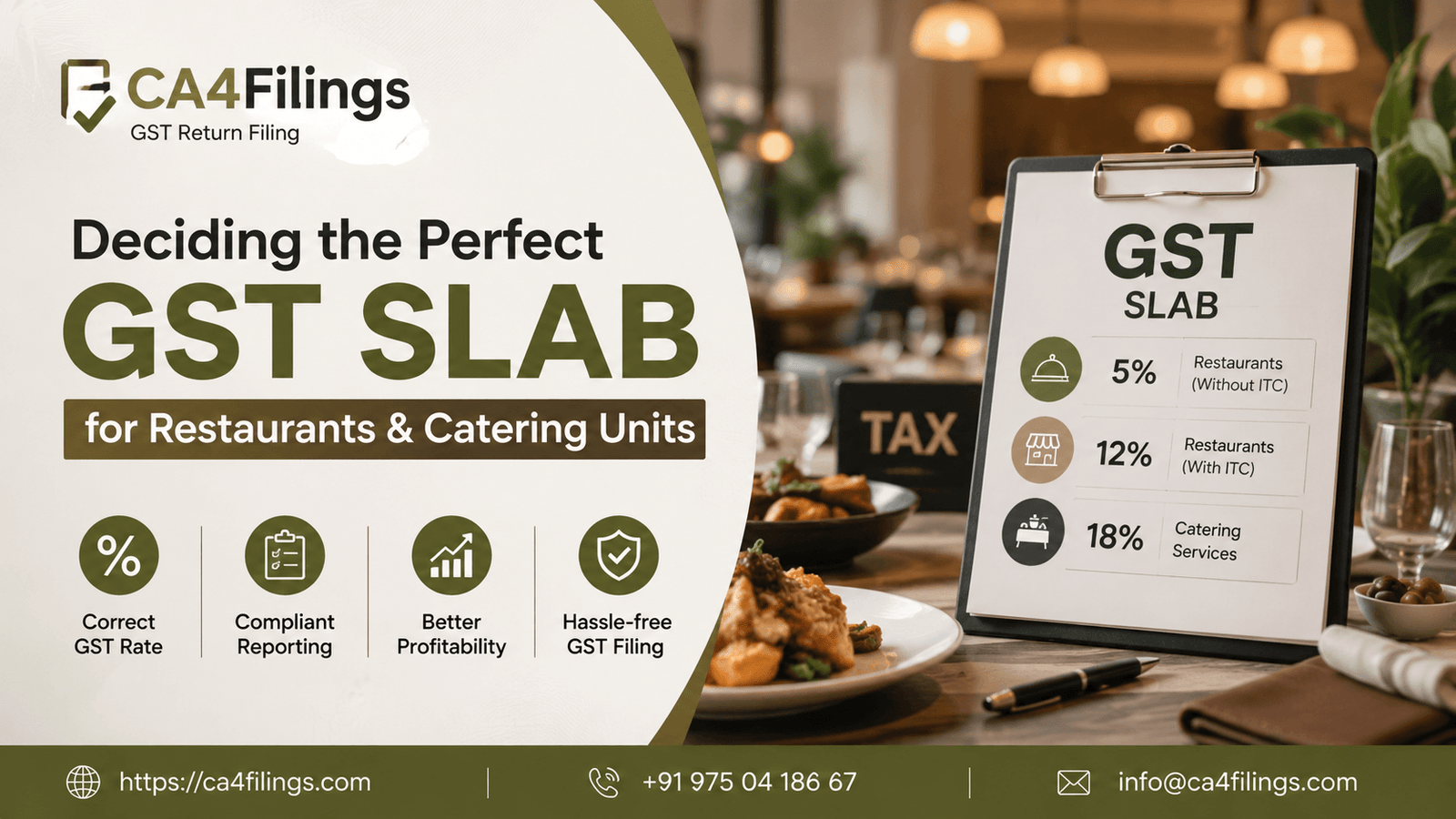 Deciding the Perfect GST Slab for Restaurants and Catering Units