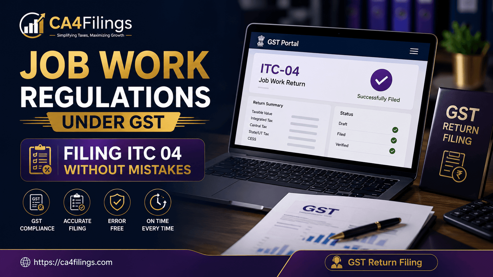 Job Work Regulations under GST: Filing ITC 04 Without Mistakes