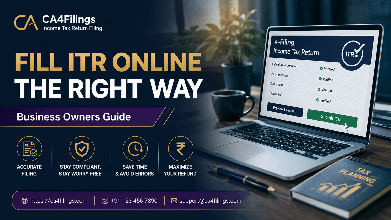 Business Owners Guide: How to Properly Fill ITR Online This Season