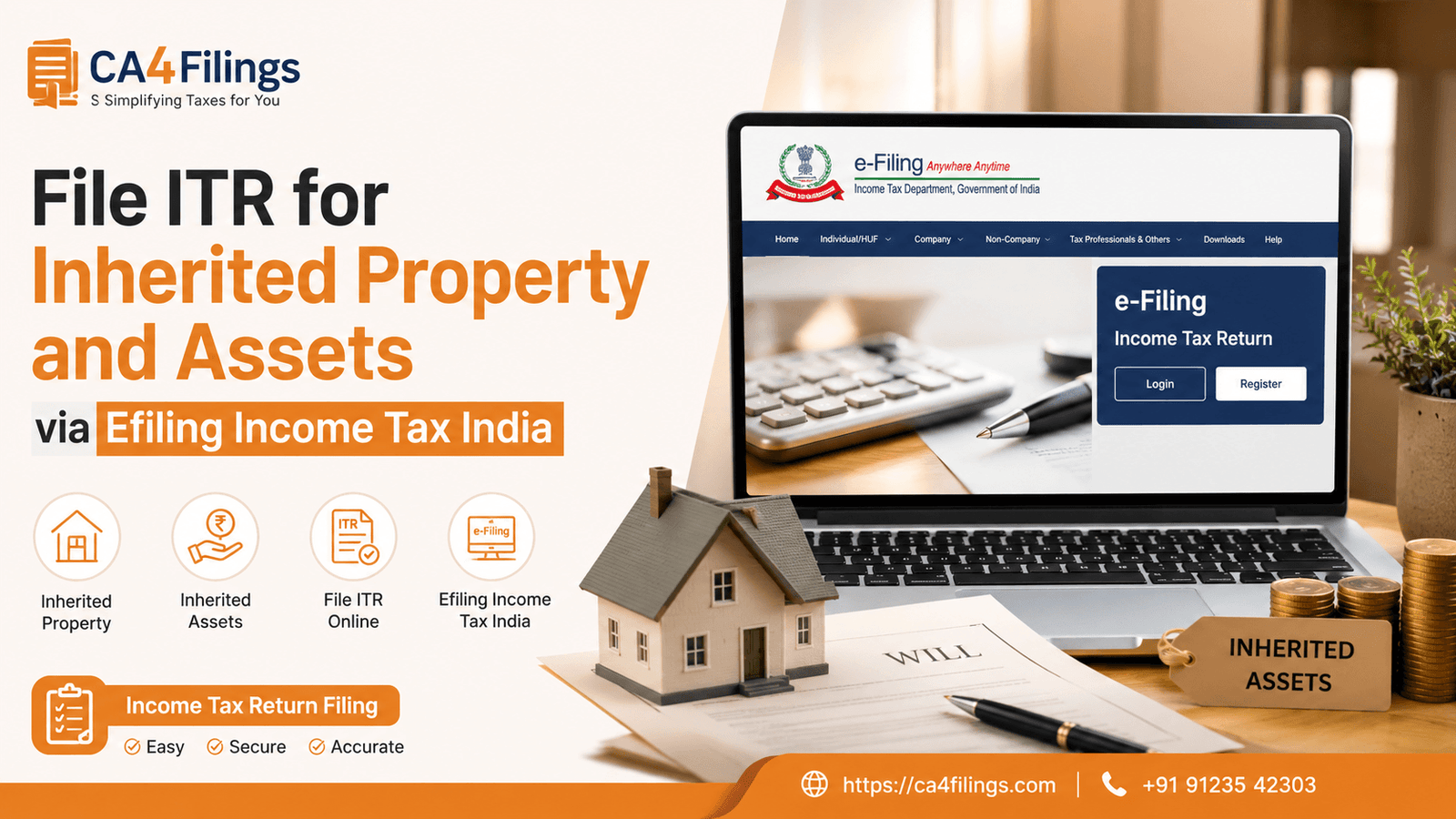 How to File ITR for Inherited Property and Assets via Efiling Income Tax India