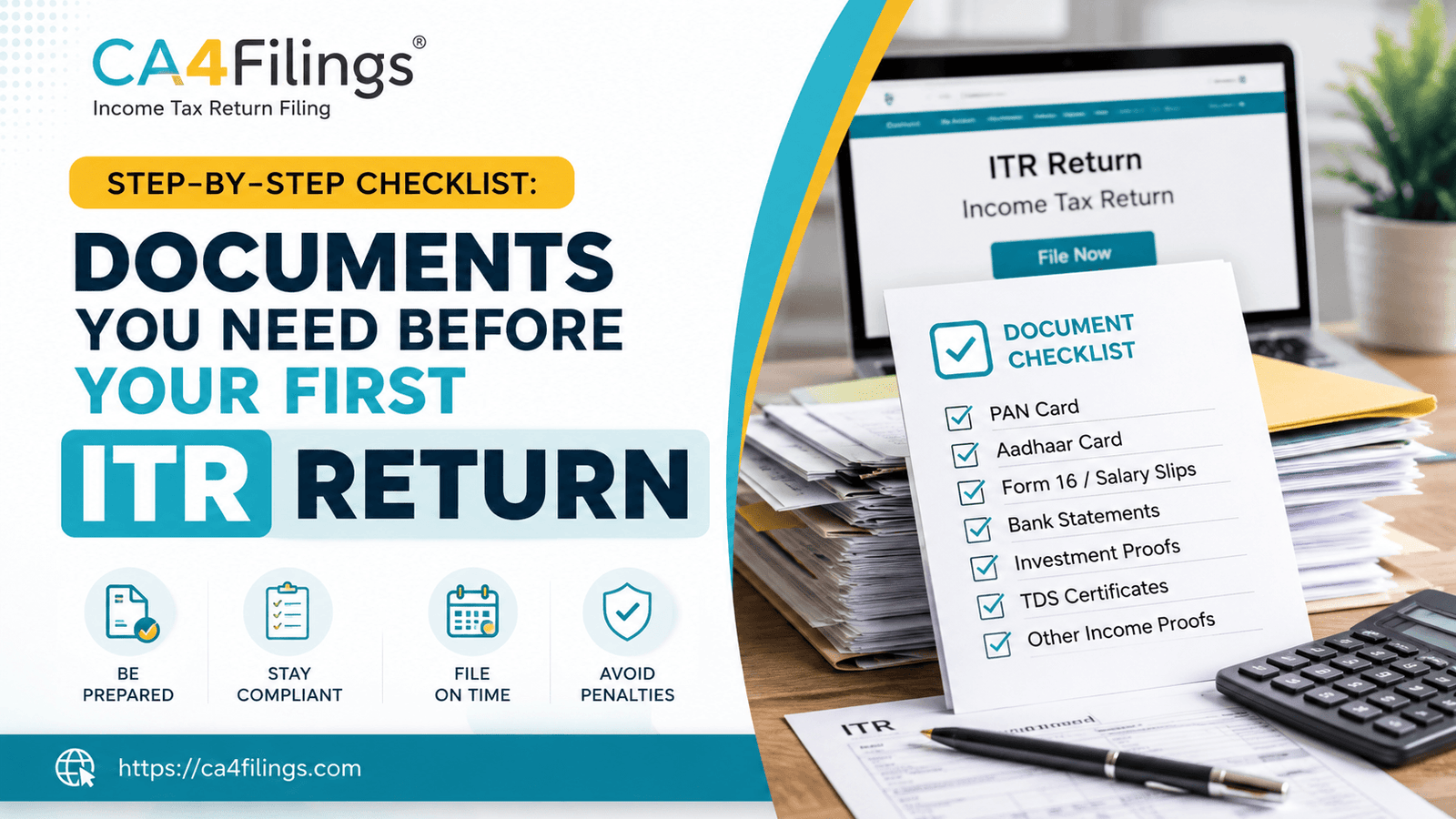Step-by-Step Checklist: Documents You Need Before Your First ITR Return
