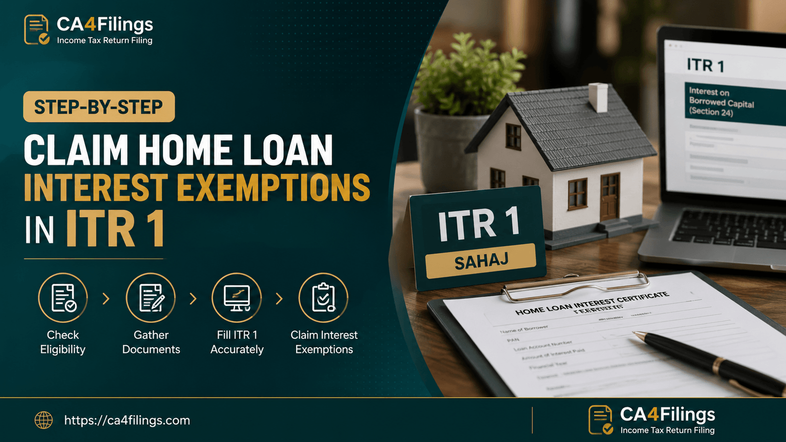 Step-by-Step: How to Claim Home Loan Interest Exemptions in ITR 1
