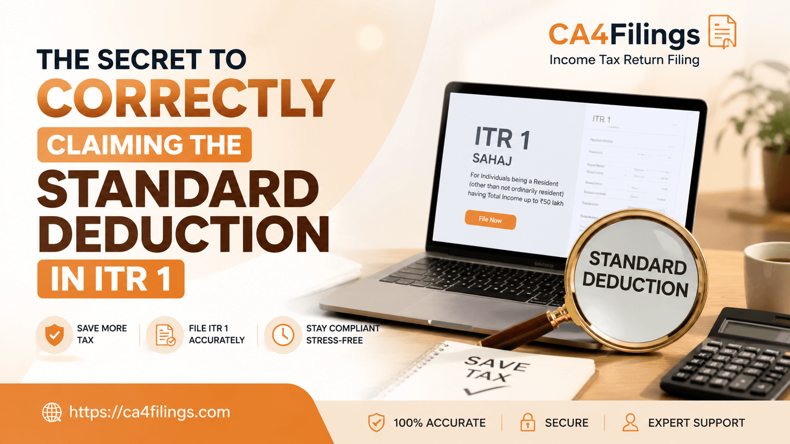 The Secret to Correctly Claiming the Standard Deduction in ITR 1