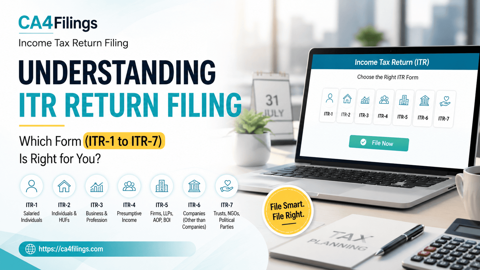 Understanding ITR Return Filing: Which Form (ITR-1 to ITR-7) Is Right for You?