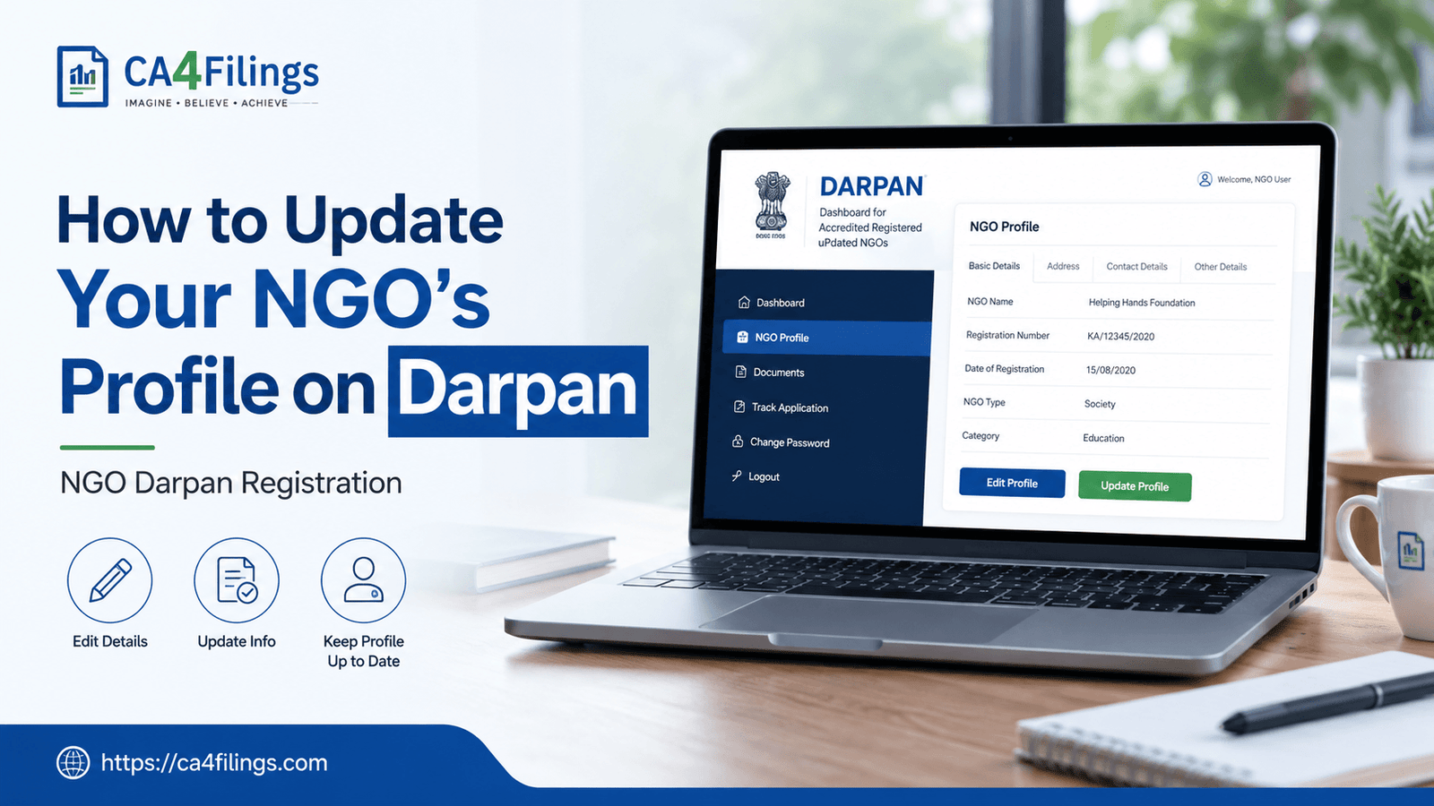 How to Update Your NGO’s Profile on Darpan