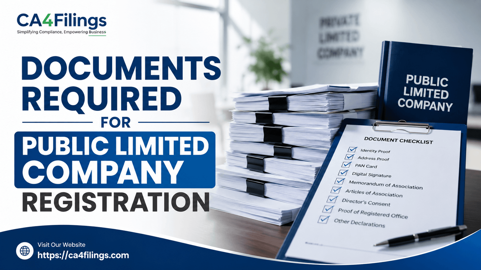 Documents Required for Public Limited Company Registration