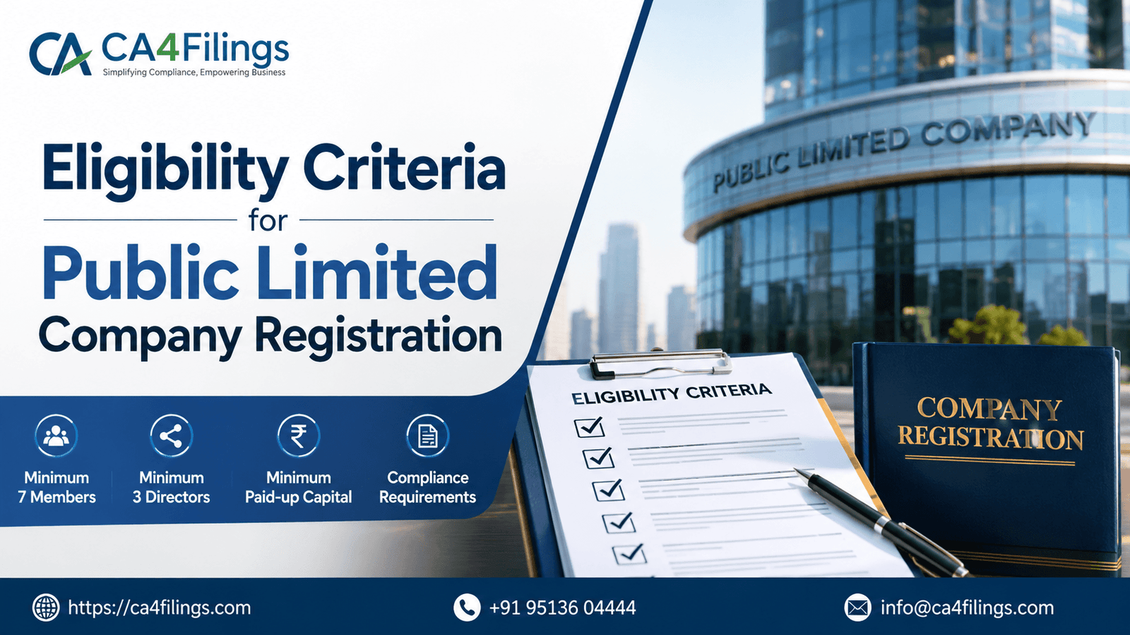 Eligibility Criteria for Public Limited Company Registration