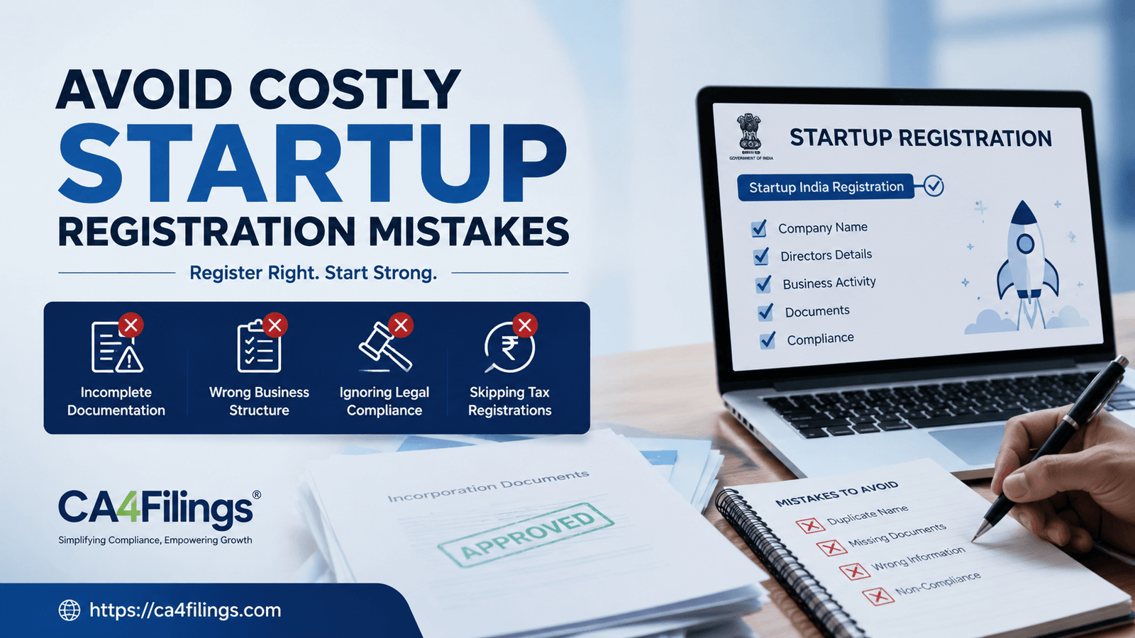 Common Mistakes to Avoid When Registering Your Startup