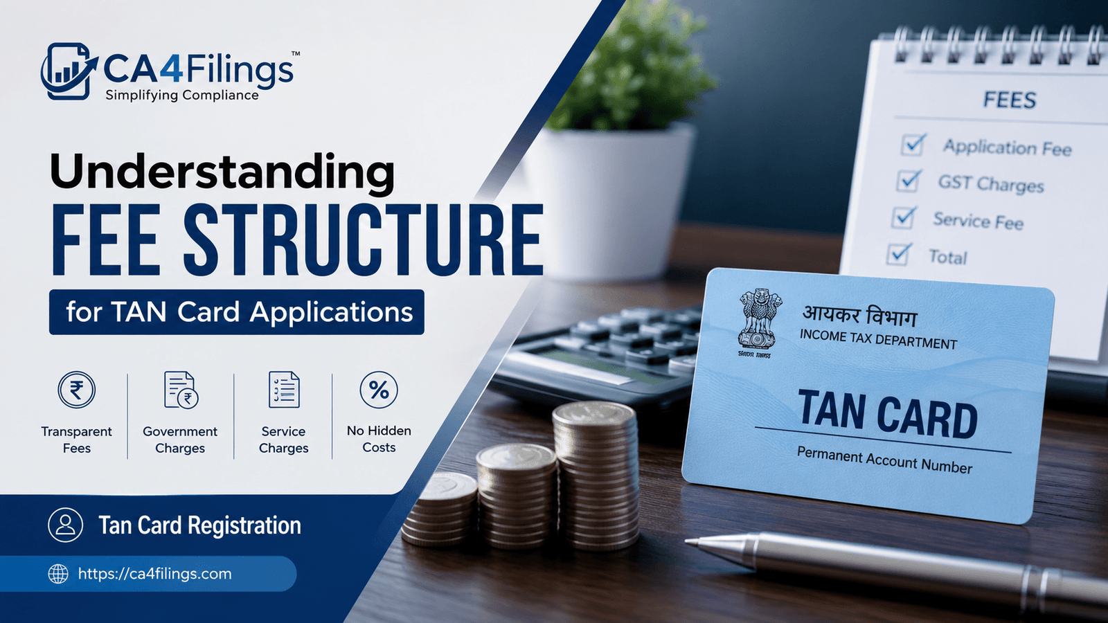 Understanding the Fee Structure for TAN Card Applications